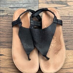 Aetrex black sandals size 10.50